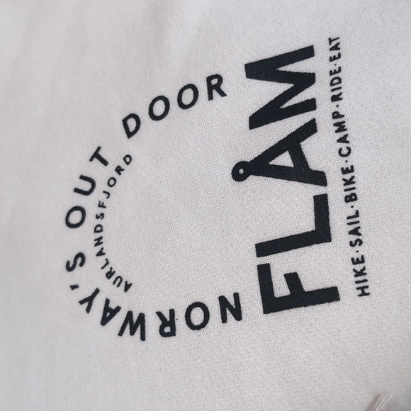 *NWT* Scandinavian Explorer Flåm Norway Pullover Hoodie Size XXL in White - Picture 4 of 10